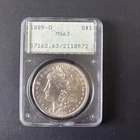 1885-O Morgan Silver Dollar PCGS MS63 Old Rattler Holder