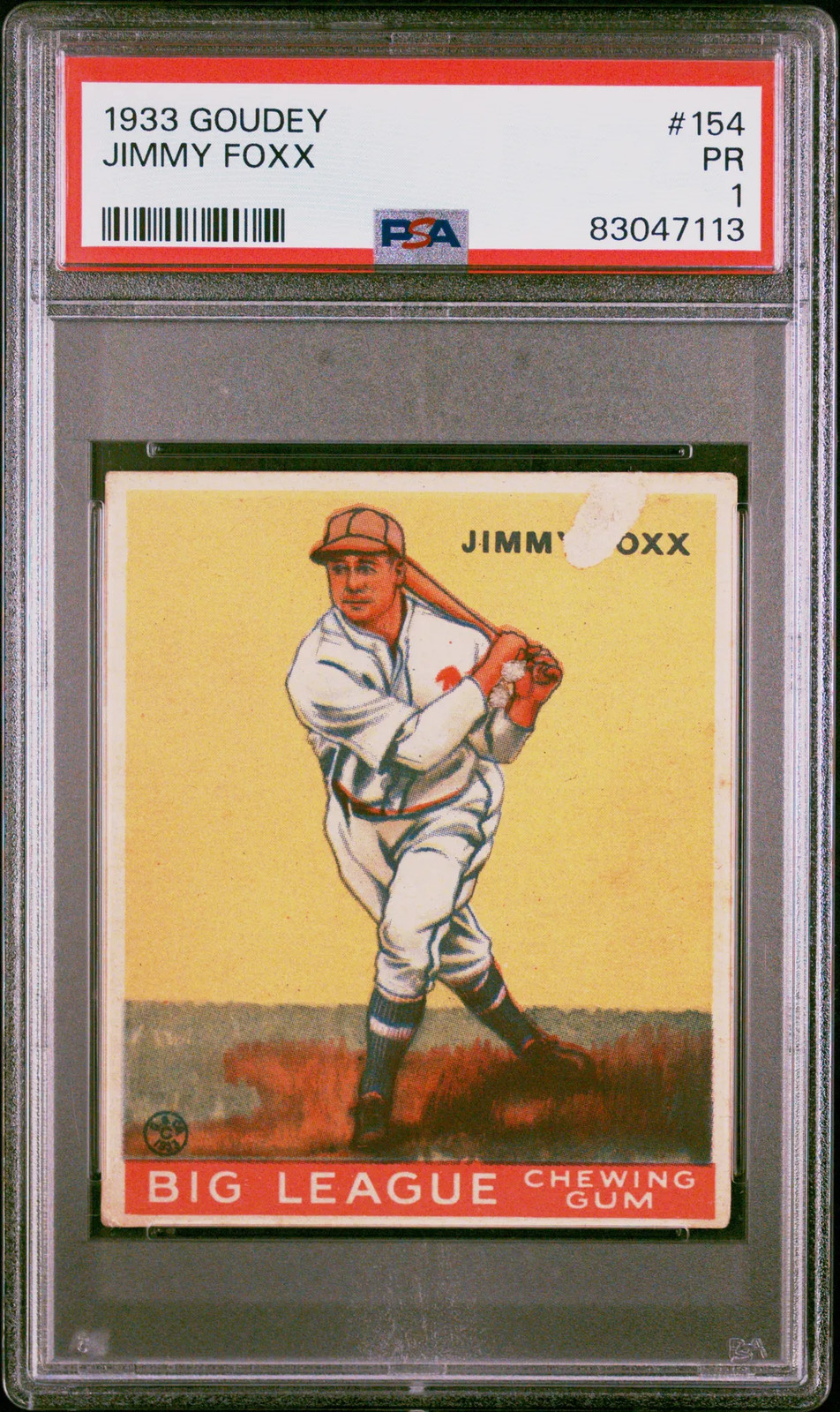 1933 Goudey Jimmy Foxx #154 PSA 1