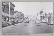 Vintage Downtown Street Scene-Higuera Street-...