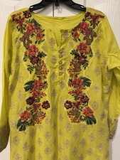 Preowned Pakistani Kurti Kameez Eid light green cotton