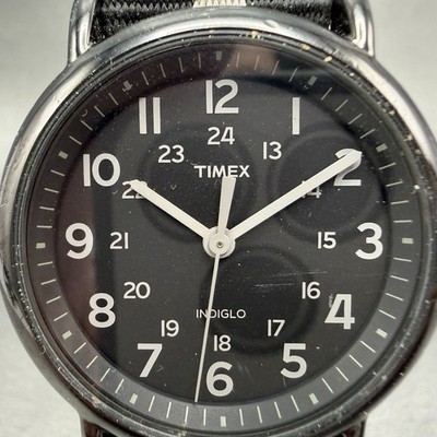 Timex Weekender Watch Men 38mm Black Dial Black Tone Round T2N889 