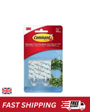 Command Medium Hooks with 4 Strips -Transparent Damage-Free Wall Hanging 900g-2x 1.55 per strip