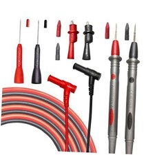 Multimeter Leads Kit, 49" Premium Silicone Multimeter Test Lead Set, CAT III