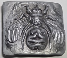 Kutner Style Solid Pewter Belt Buckle Bee Wasp Hornet Insect - Free Shipping