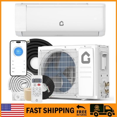 9000 BTU Ductless Mini Split Air Conditioner ,18.5 SEER 208-230V Heat Pump w/Kit