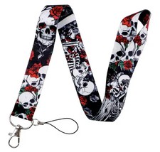 Skulls Skull Skeleton Skeletons Remains Bones Dead Grave Graveyard Lanyard