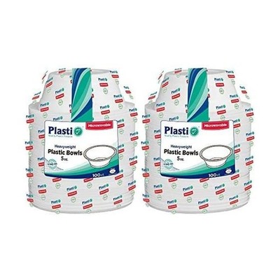 KCH PPB5-100 Plasti Plus 5 oz. White Plastic Bowl 8/100 cs