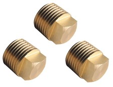 DEWHEL Brass 1/2" NPT Boat Drain Plugs,3pcs Hull Spare Garboard Gold
