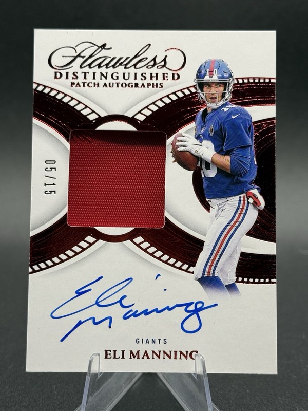 2025 Flawless - Eli Manning #DPA-EMA Ruby Distinguished Patch Auto /15
