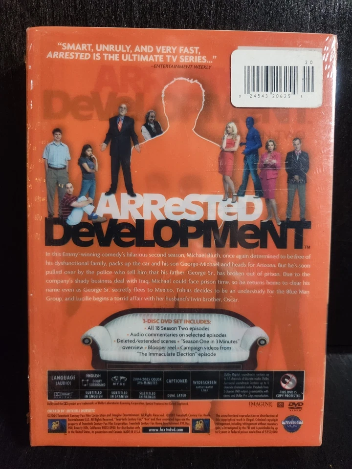 ARRESTED DEVELOPMENT COMPLETE SEASON 2 DVD SET JASON BATEMAN NEW AND SEALED - Image 2 of 3