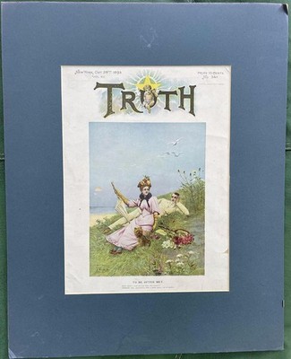 Truth Magazine Cover 1893 Matted To Be Often Met
