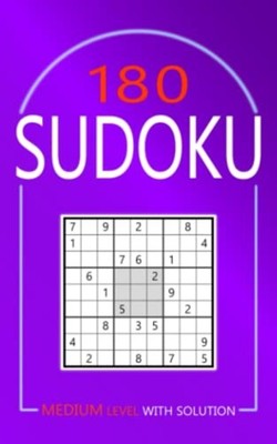 180 Sudoku Medium Level Puzzles With Solutions for Adul -  NEW COLLIN. DELOACH 2