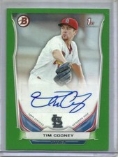 Tim Cooney 2014 Bowman Green Autograph #67/100