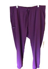 Women's burgundy color scrub pants