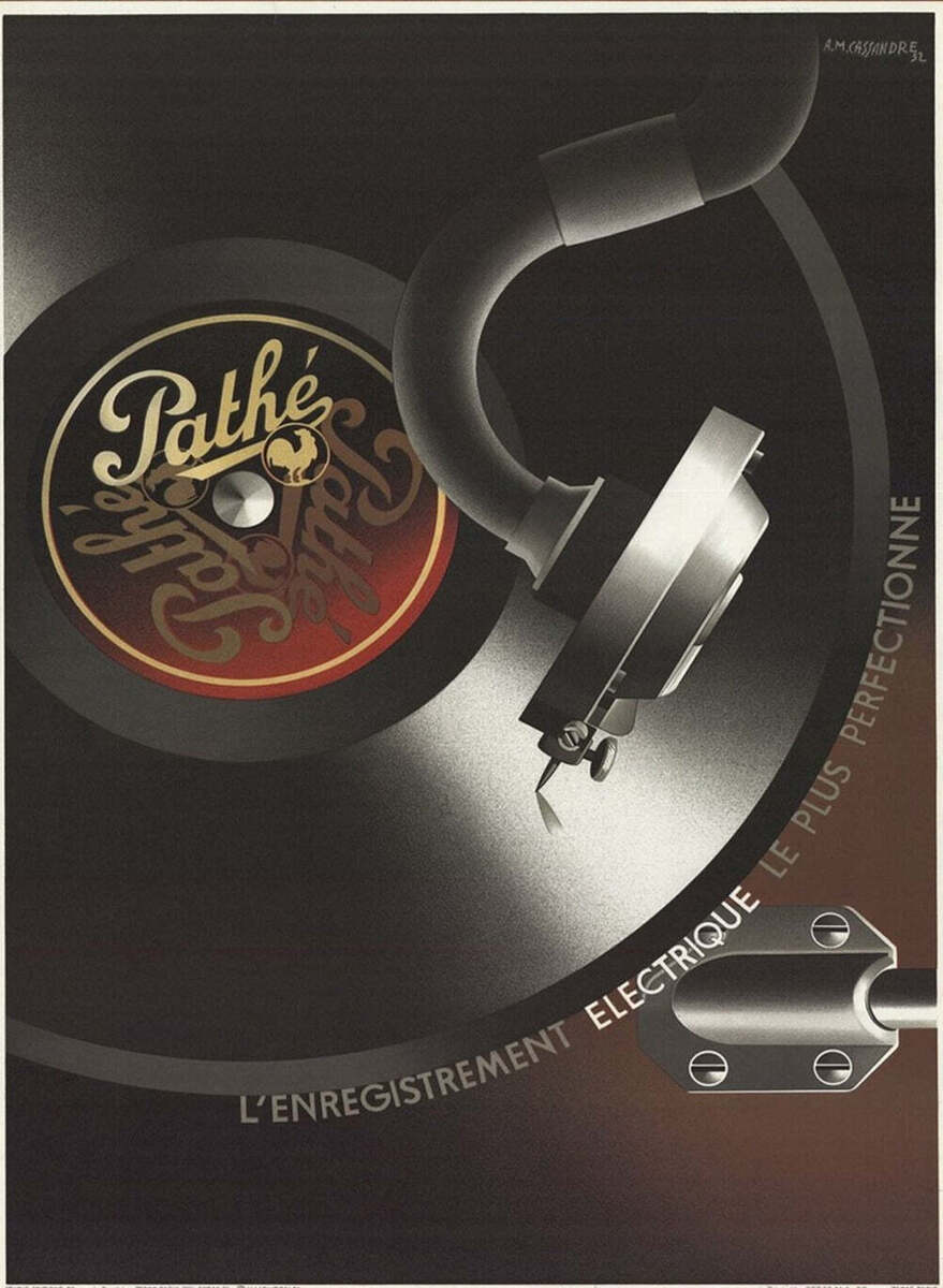 Cassandre, 1932 - Pathe Grammophone. Cassandre, 1932 - Pathe Grammophone.