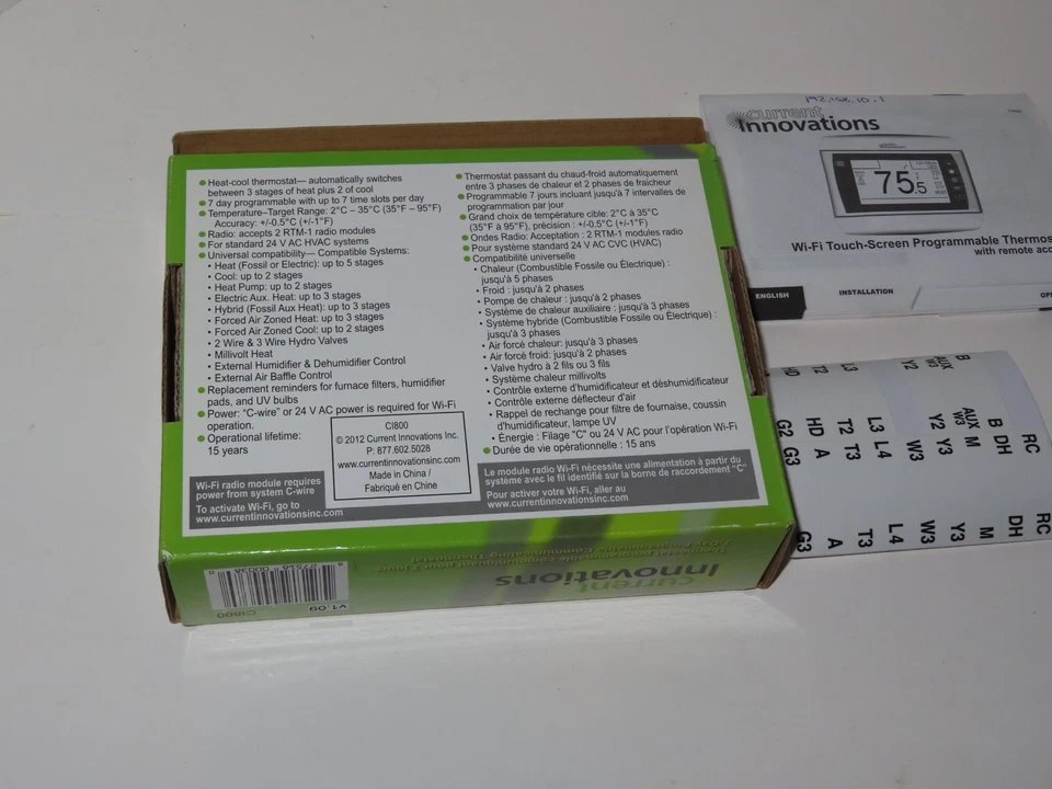 Current Innovations Wifi Thermostat CI800. 7 Day Programmable Communicating - Image 2 of 4