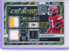 Xavier Worthy Building Blocks Neon Splatter /8: 2024 Spectra Football. KC WR! 🔥