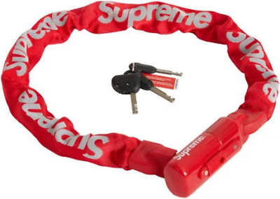 アクセサリー Supreme Kryptonite Integrated Chain Lock Supreme Kryptonite Integrated Chain Lock Red Authentic- New with