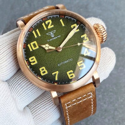 Big Mens NH35 PT5000 Automatic Sapphire Crystal Stainless Steel Bronze Watches