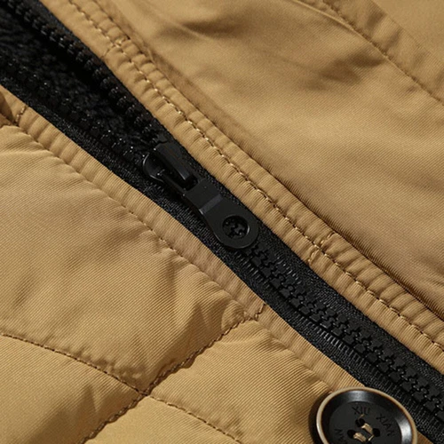 Men's Winter Warm Fur Collar Hooded Long Coat Jacket Parka Outwear Ski Snow Soft - Bild 7 von 22