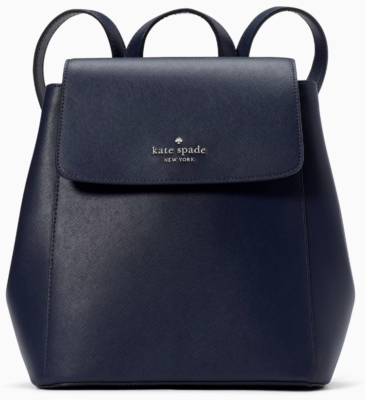 Kate Spade Madison Flap Backpack Parisian Navy Leather Bag  display picture 2