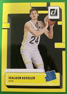 2022-23 Donruss WALKER KESSLER Yellow Flood Rated Rookie RC #222 Utah Jazz