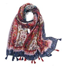 Boho Scarf for Women Lightweight Floral Printed Scarf Fall Winter Floral 11