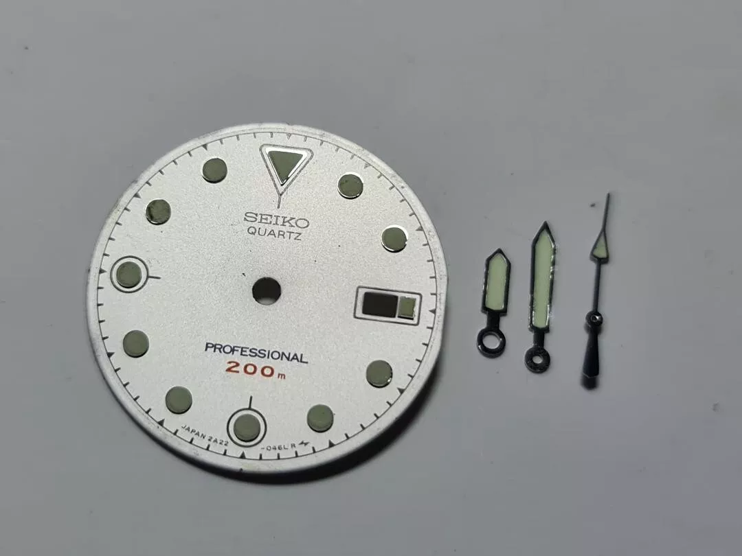 GENUINE WHITE SILVER DIAL SET HANDS SEIKO PROFESSIONAL 200m 2A22 0180
