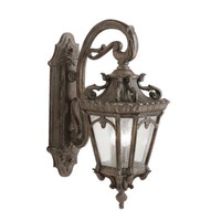 AußEnleuchte Wandlampe Laterne Alu Glas 3 Flammig H 73,7 Cm Antik Handgefertigt