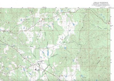 Vimville Quadrangle Mississippi 1971 USGS Topo Map 7.5 Minute Topographic