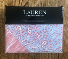 New RALPH LAUREN Marley Cotton Reversible 3 Piece Paisley Duvet Cover Set