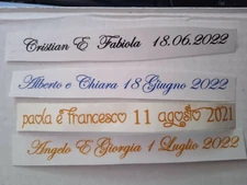 50 Custom PVC Sticker Writing Fans Wedding Bag Wedding Communion