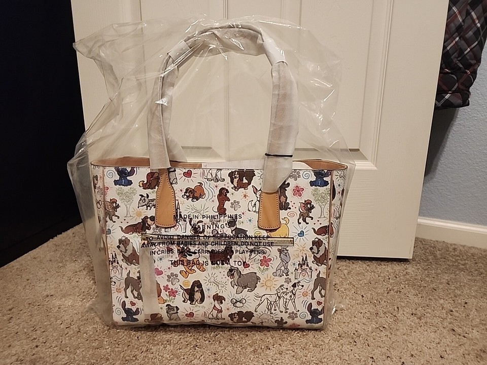 NWT Disney Dooney & Bourke Dogs Paw Prints Tote Purse Sketch * LK