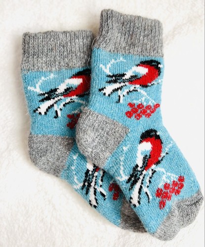 Sheepskin Sheep Wool 100%. Winter Socks. 3-5 Years. Ukraine. Kids. Unisex. - Picture 5 of 7
