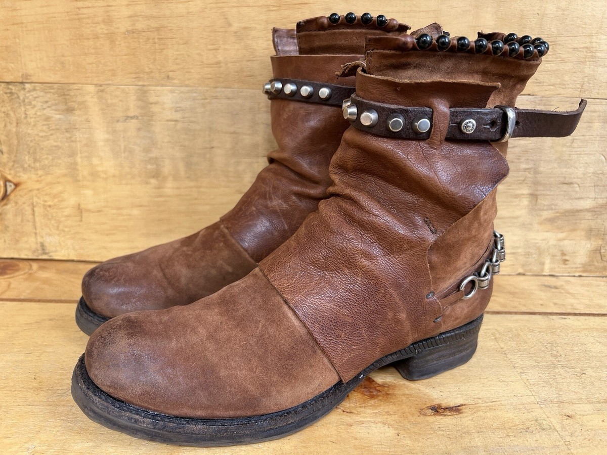 Ankle Boots Bottines As98 Femme Ankle Boots Boots Airstep As98 Airstep AS98  Brown Leather Boho