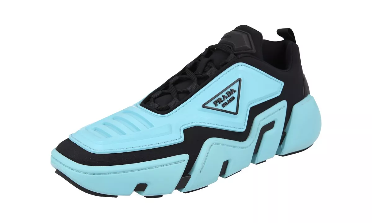 LUXURY PRADA TECHNO STRETCH SNEAKERS SHOES 2EG314 NEW US 12.5 EU