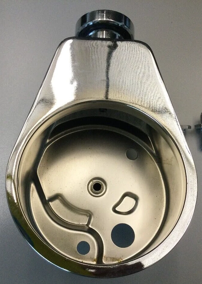 ХРОМИРОВАННЫЙ РЕЗЕРВУАР НАСОСА ГИДРОУСИЛИТЕЛЯ РУЛЯ CHEVROLET SMALL BLOCK SBC ТОЛЬКО 307 327 350 - Изображение 2 из 4