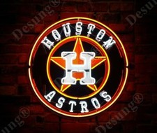 Houston Astros 2017 World Series Champions 24" Neon Light Sign HD Vivid Printing