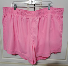 Athletic Works Women's 2X 20W-22W Hot Pink RUNNING SHORTS Elastic Waist RR-6