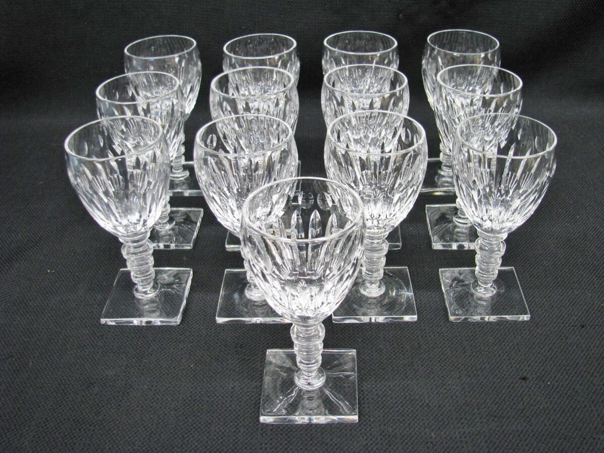 Rare Vtg. Set of 13 Hawkes St. Hand Cut Square Base Wine/Dessert Glasses eBay