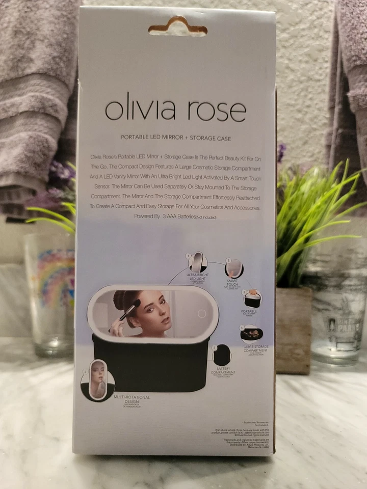 Espejo LED Portátil + Estuche de Almacenamiento Foto 3 de 4