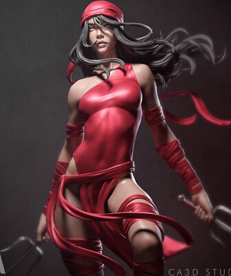 Elektra - Marvel - Resin Model Kit - 3DPrint - 1/10, 1/8, 1/6, Scale | eBay
