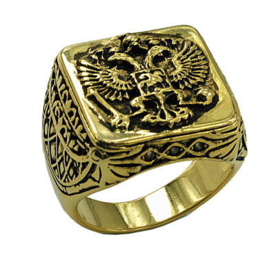 Masonic rings ebay Gold Tone Scottish Rite Freemason. Russian Coat of Arms Eagle