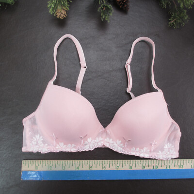 PG-Bra ホワイト、ネイビー2枚、ピンク　4枚セット 3L Lily of France Bra 34A Pink Padded Underwire Adjustable Clasp Back