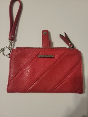 ENZO ANGIOLINI Leather Full Sized Large Wallet Front Zip Snap