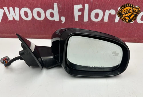 2016-2020 JAGUAR XE RIGHT SIDE DOOR REAR VIEW MIRROR W/ BLIND SPOT (GREEN) OEM