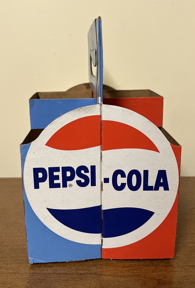 Vintage Advertising Pepsi Cardboard 6 Pack 10 Ounce Bottle Holder