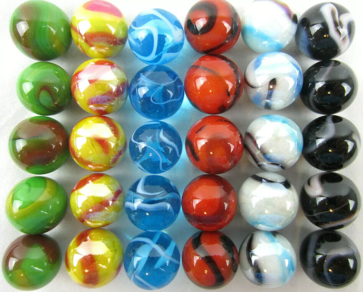 30 DELUXE Solid Glass Replacement Marbles Aggravation Chinese