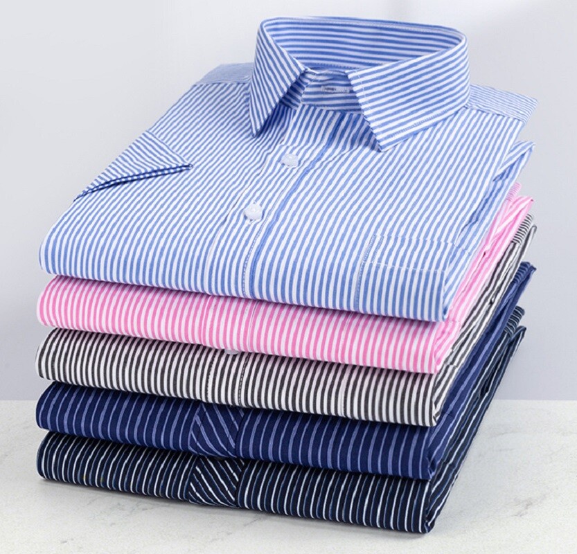 Mens Dress Shirts Short Sleeves Formal Business No Iron Strips Casual Shirts Top Mens Dress Shirts Short Sleeves Formal Business No Iron Strips Casual Shirts Top
