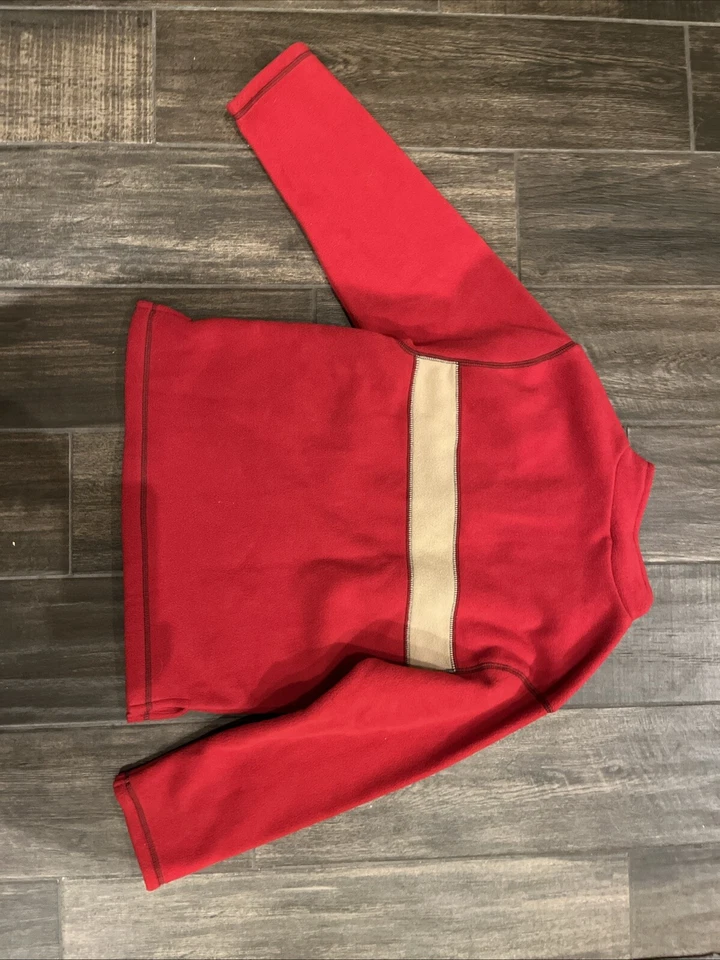 Sudadera polar Gymboree Mountain Lodge para niños talla 7 roja marrón Foto 2 de 2